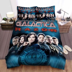 Battlestar Galactica (2004-2009) Blue Poster Movie Poster Decorative Bedding Sets with Duvet Cover  Flatsheet  Pillowcases