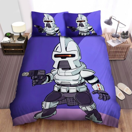 Battlestar Galactica (2004-2009) Chibi Movie Poster Bedding Set  Duvet Cover Gift For Christmas  Birthday  Thanksgiving