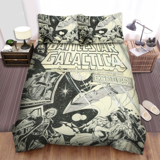 Battlestar Galactica (2004-2009) Comic Movie Poster Bedding Sets  Duvet Cover Flatsheet Gift For Halloween  Thanksgiving  Christmas