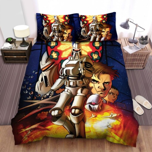 Battlestar Galactica (2004-2009) Cyclon War Movie Poster Bedding Sets Duvet Cover  Flatsheet  Pillowcase For Your Lover