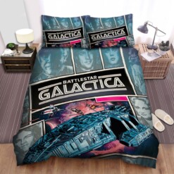 Battlestar Galactica (2004-2009) Original Season 1 Movie Poster Bedding Sets  Duvet Cover Flatsheet Gift For Wife  Husband  Besties