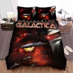 Battlestar Galactica (2004-2009) Space War Movie Poster Decorative Bedding Sets with Duvet Cover  Flatsheet  Pillowcases