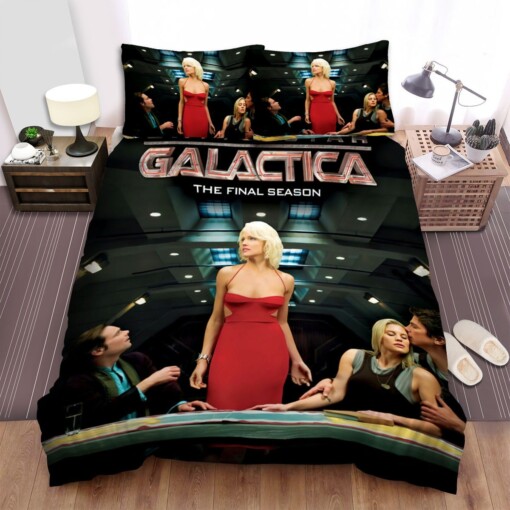 Battlestar Galactica (2004-2009) The Final Season Movie Poster Bedding Sets ? Duvet Cover  Flatsheet  Pillowcases Perfect Gift For Fans