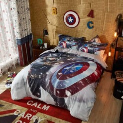 Bedding Set Captain America Marvel Comics Bed In A Bag