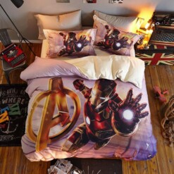 Bedding Set Iron Man For Teens (Duvet Cover & Pillow Cases)