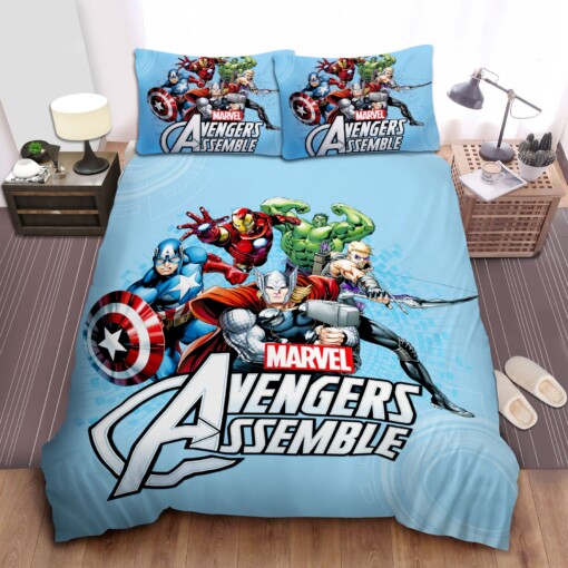 Bedding Set Marvel Avengers Assemble Bed In A Bag (Duvet Cover & Pillow Cases)