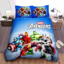 Bedding Set Marvel Avengers Queen Size For Teens (Duvet Cover & Pillow Cases)